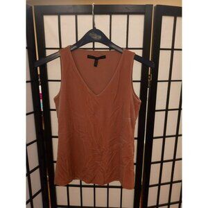 White House Black Market Tank Top Peach Size XXS Sleeveless Plain V-Neck Casual